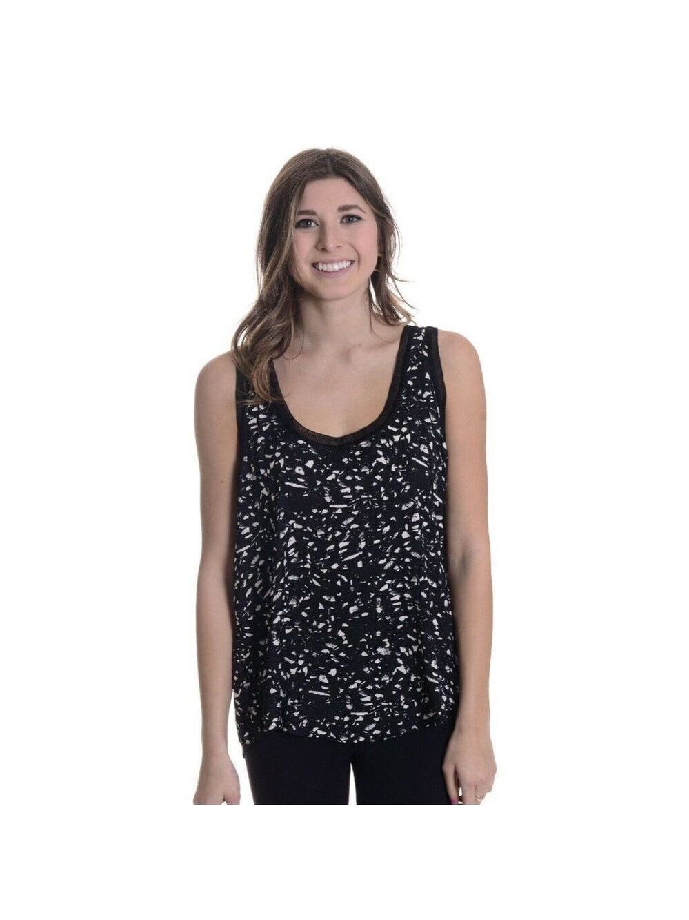 Tart Hannah Ribbed Detail Scoop Neck Tank Top L